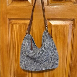 The Sak Blue and Brown Hobo Bag